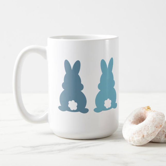 söt Påskhare monogram Mugg (Med munk)