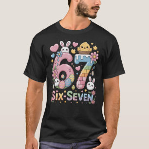Söt påskhare Sex sju födelsedagsdesign T Shirt