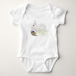 Söt påskharen färgglada påskägg t shirt