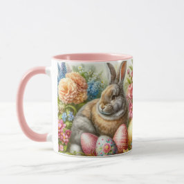 Söt påskharen kanin kaffemugg