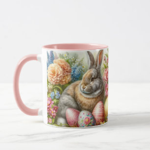 Söt påskharen kanin kaffemugg
