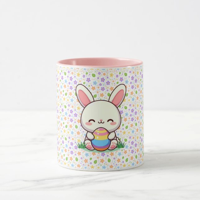 Söt påskharen med ägg mugg (Center)
