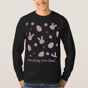 Söt påskharen mönster skjorta – Pastell Hare & Ä T Shirt