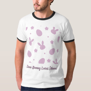 Söt påskharen mönster skjorta – Pastell Hare & Ä T Shirt