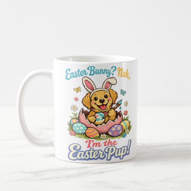 Söt påskhareöron Djurälskare design Kaffemugg (Vänster)