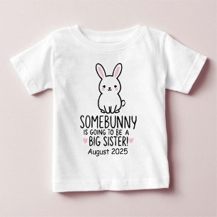Söt påskharle stor syster ny bebis tillkännagivand t shirt