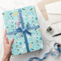 Söt påskharpattern Kawaii kaniner ägg