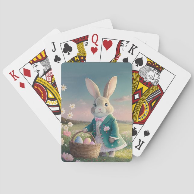Söt påskkanin  casinokort (Baksidan)