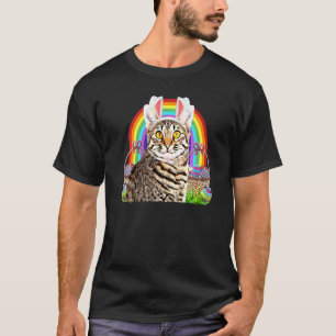 Söt påskkatt kanin äggjakt regnbågskatt 7 t shirt