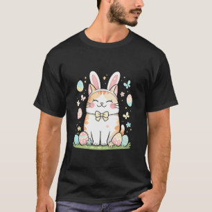 Söt påskkatt kaninöron rolig gingerkattunge t shirt