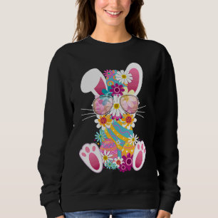 Söt påskkel hare färga ägg tusenskönor & solglasög t shirt