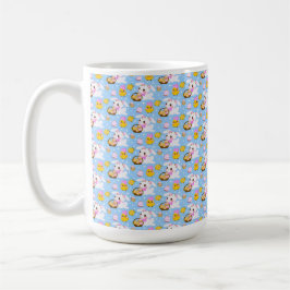 SÖT PÅSKKORG KANIN KANINER OCH KYCKLINGAR KAFFEMUGG