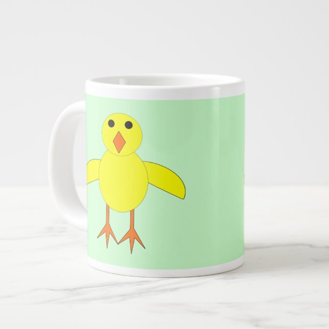 Söt påskkyckling-mugg jumbo mugg (Framsida vänster)
