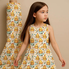 Söt påskkycklingtyg – Kawaii babykyckling vår Tyg