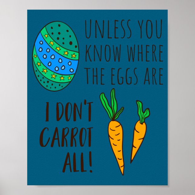 Söt påskpunny rolig citat slogan doodle tecknad se poster (Framsidan)