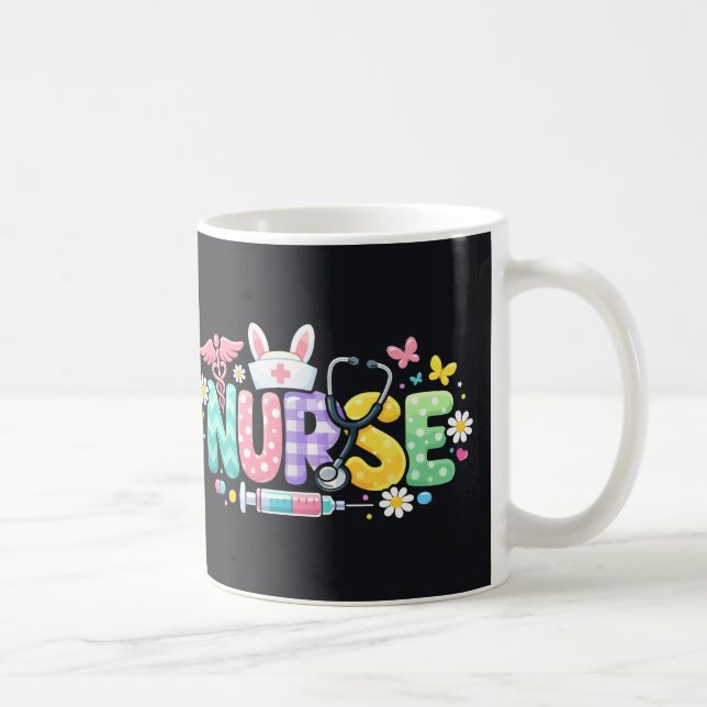 Söt påsksjuksköterska Medicinsk humor Kaffemugg (Höger)
