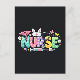 Söt påsksjuksköterska Medicinsk humor Vykort