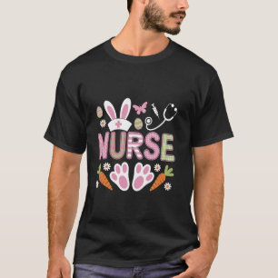Söt påsksöndag kanin sjuksköterska påskdag omvårdn t shirt