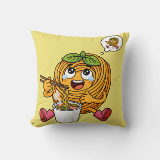 Söt Pasta Polo som äter nudlar T-Shirt Kudde