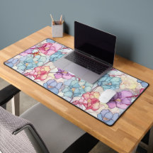 Söt Pastel Blommigt Glas Rosa och blått