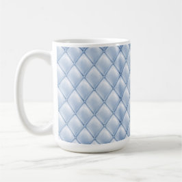 SÖT PASTEL BLUE TUFETTED LOOK DIAMOND MÖNSTER KAFFEMUGG