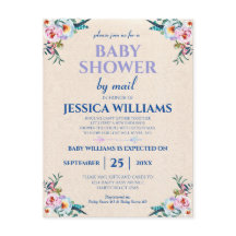 Söt Pastel Boho Blommigt Baby Shower by Mail