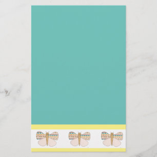 Söt Pastel Butterfly Stationery-Erin Brie Art S Brevpapper