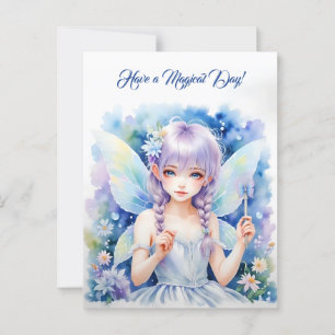 Söt Pastel Fairy Vykort