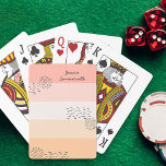 Söt Pastel Färg Block Rand och Doodle Casinokort<br><div class="desc">Kort för uppspelning av personlig med färg-blocksrutade mönster och abstrakt-dockformer tillverkade av streckad mönster. Du kan lägga till ditt namn i handskrivet stil-skript för avslappnad - eller lämna mallrutan tom om det inte behövs. Utformningen har en palett med persikor,  elfenben och gult i färg.</div>