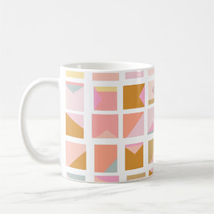 Söt Pastel Färg Modern geometrisk design Kaffemugg