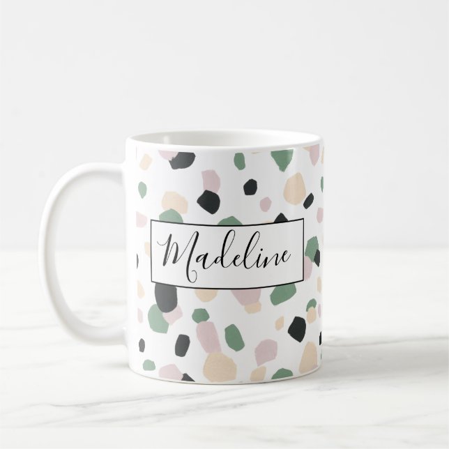 Söt Pastel Färg Polka Dot Coffee Mugg (Vänster)