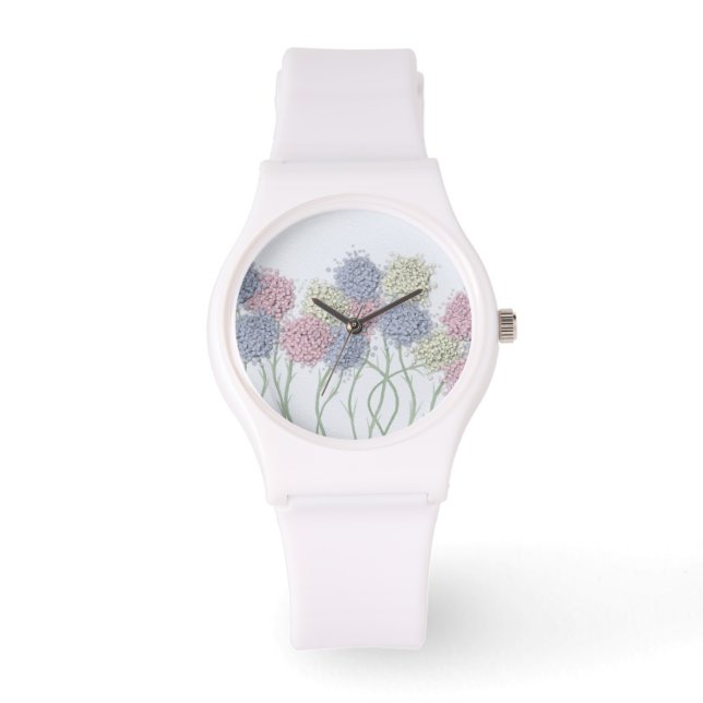Söt Pastel Färgad Flowers Armbandsur (Framsida)