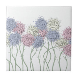 Söt Pastel Färgad Flowers Kakelplatta