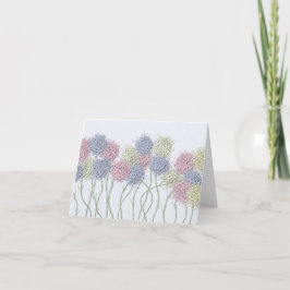 Söt Pastel Färgad Flowers Kort