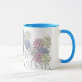 Söt Pastel Färgad Flowers Mugg