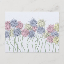 Söt Pastel Färgad Flowers Vykort