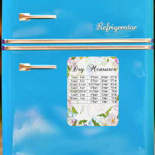 Söt Pastel Flowers Dry Measure Equivalent Magnet