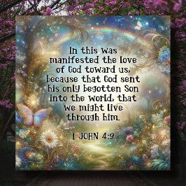 Söt Pastel Flowers Scripture Religiösa Påsk Julkort