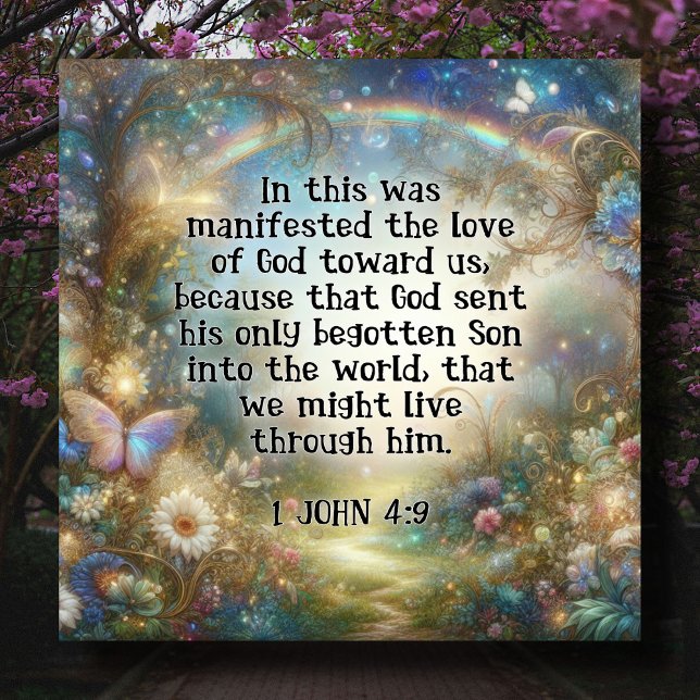 Söt Pastel Flowers Scripture Religiösa Påsk Julkort (Skapare uppladdad)