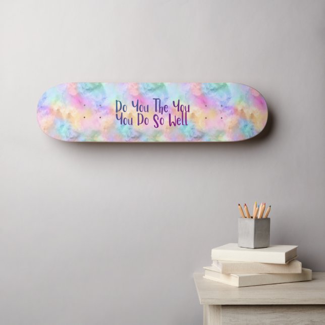 Söt Pastel gör dig bra Mini Skateboard Bräda 18,5 Cm (Väggkonst (Horz))