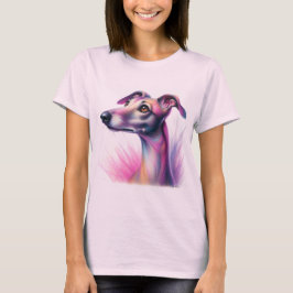 Söt Pastel Greyhound Hund T Shirt