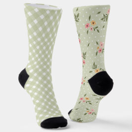 Söt Pastel Grönt Odd Socks