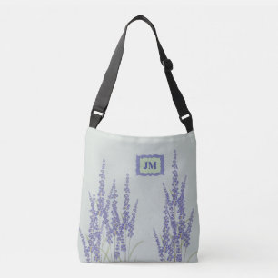 Söt Pastel Kor Body Tote med Lavender Flower Axelväska