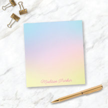 Söt Pastel Ombré Anteckningsblock Personlig för ba