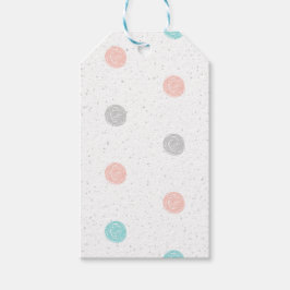 Söt Pastel Polka Dot Presentetikett