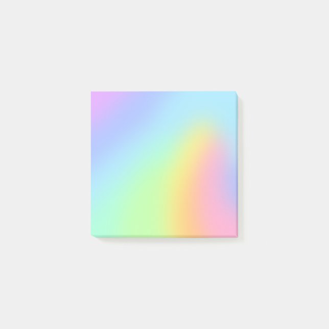 Söt Pastel Rainbow Blur Post-it Notes Block (Framsida)
