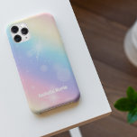 Söt Pastel Rainbow Gnistra Girly Personlig<br><div class="desc">Dekorera det gigantiska iphone case med en söt gnistra för regnbåge för pastellbruk som ger din söt namn söt vit skrift. Denna magiska barngåva är ett exempel på barndomens förtjusning.</div>