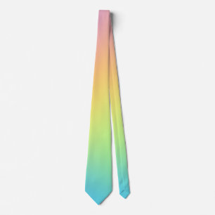 Söt Pastel Rainbow Gradient Bröllop Neck Tie Slips
