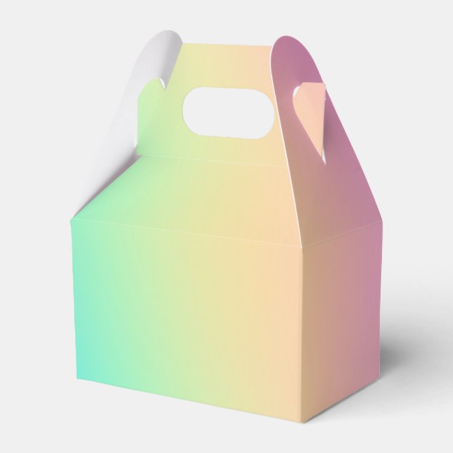 Söt Pastel Rainbow Gradient Bröllop Presentaskar (Framsidan Sidan)