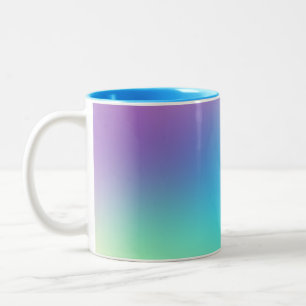 Söt Pastel Rainbow Gradient Bröllop Två-Tonad Mugg